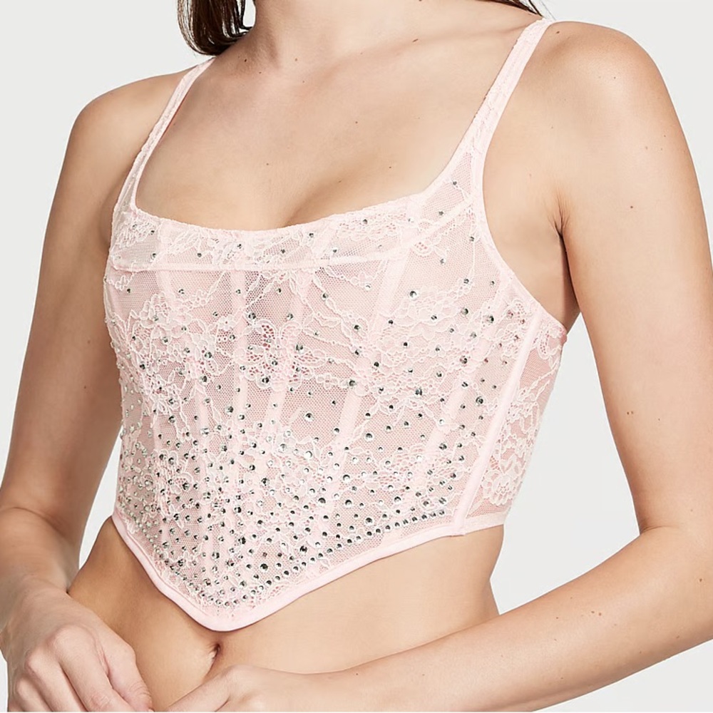 Victoria Secret Rhinestone Corset in Pink